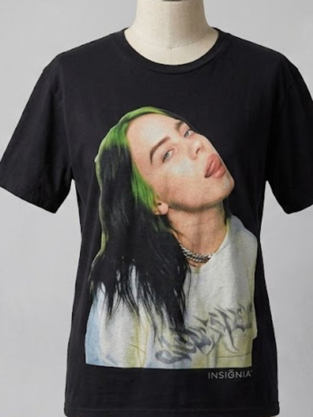 Billie Eilish Graphic Photo Print T-Shirt Black Medium